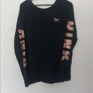 PINK Victoria’s Secret Long-Sleeve Sequin Shirt